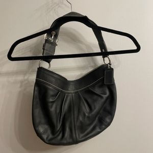 Coach Black Leather Hobo Bag